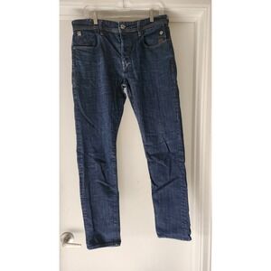 G-Star Raw Jeans Men 34 x 30  G-Bleid Slim Button Fly Blue Denim A3